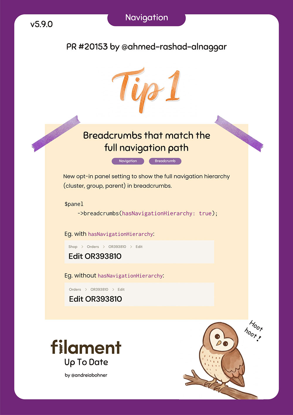 Filament Up To Date — Tip 1