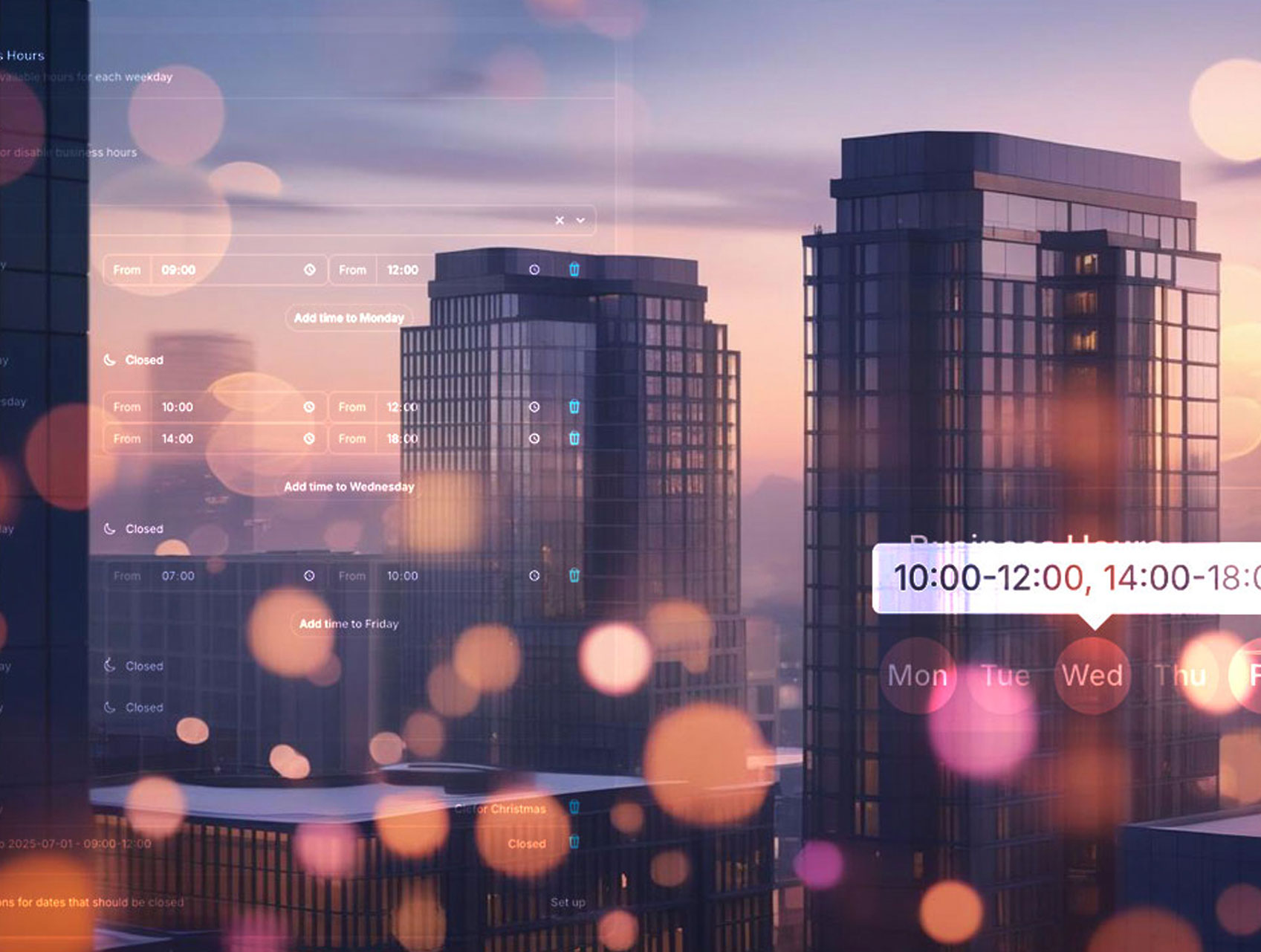 Filament Business Hours screenshot