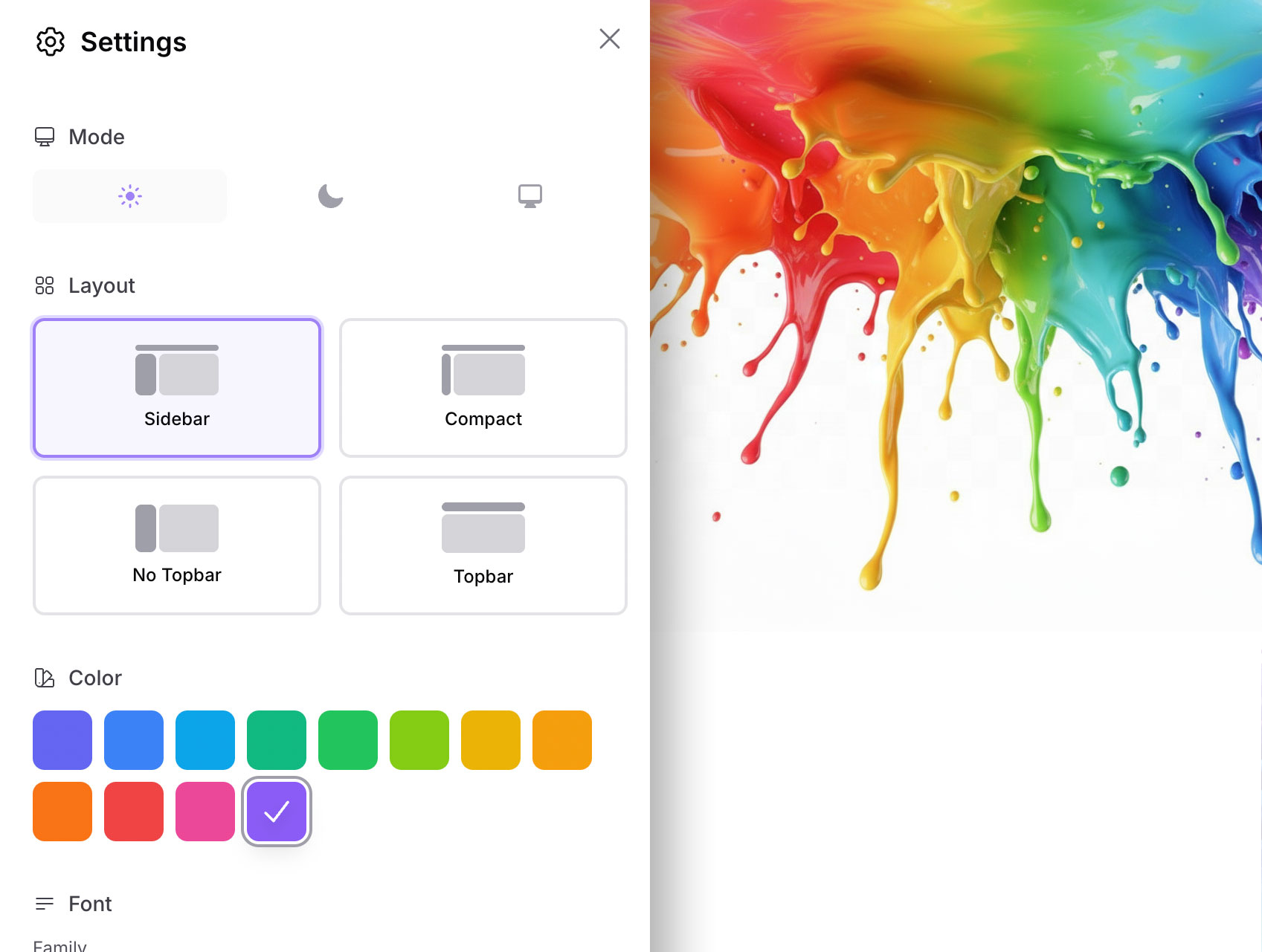 Filament UI Switcher screenshot